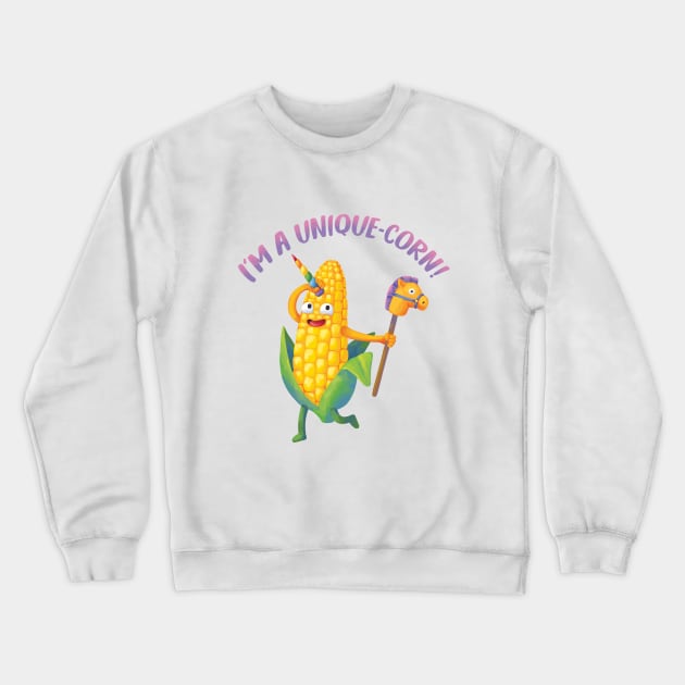 I'm a Unique-Corn! Funny Unicorn Corn Crewneck Sweatshirt by Morphart